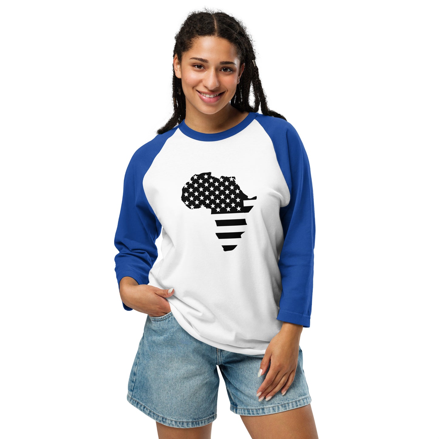 1NATION LOGO 3/4 SLEEVE RAGLAN T-SHIRT